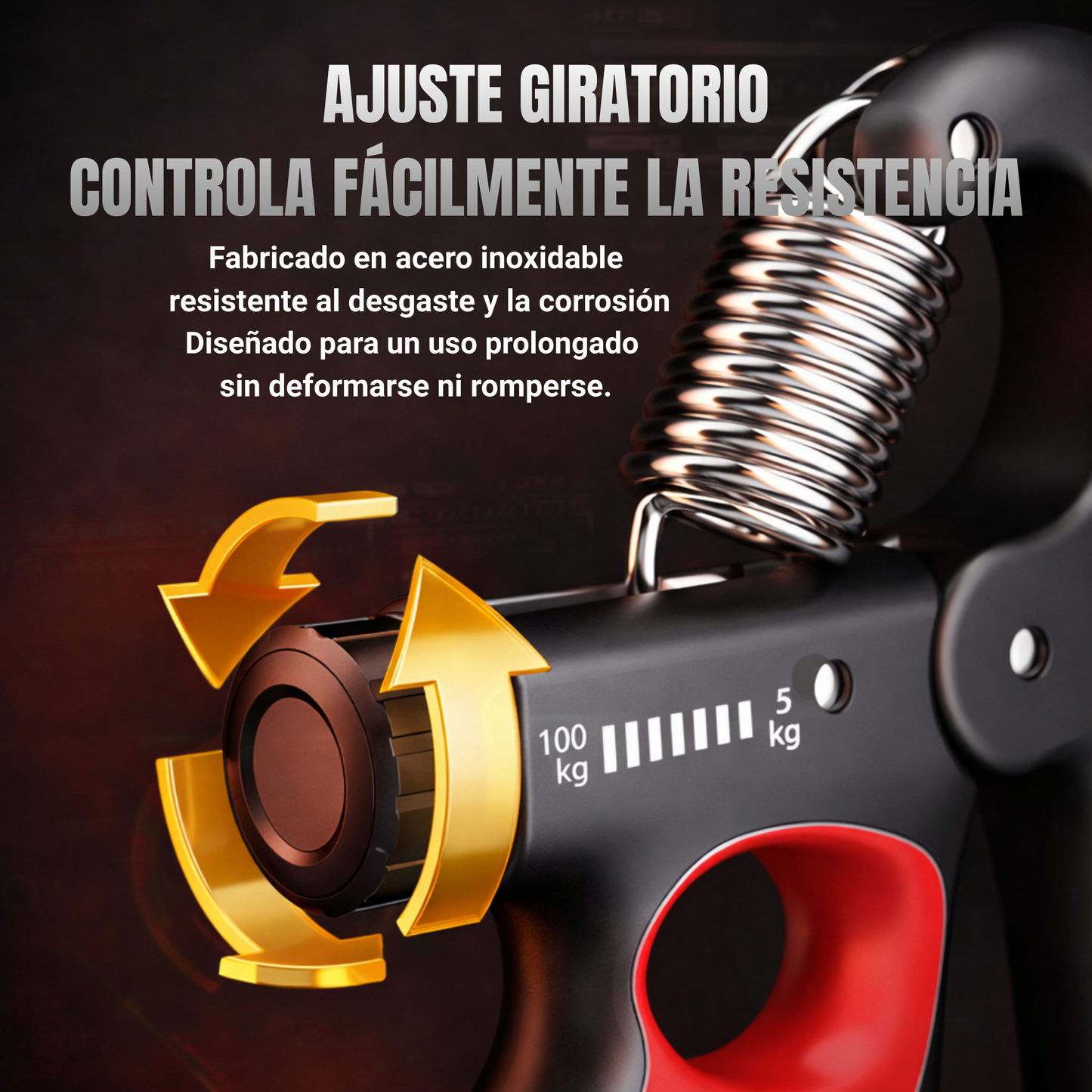 Fortalecedor de Agarre Ajustable 5-100 kg